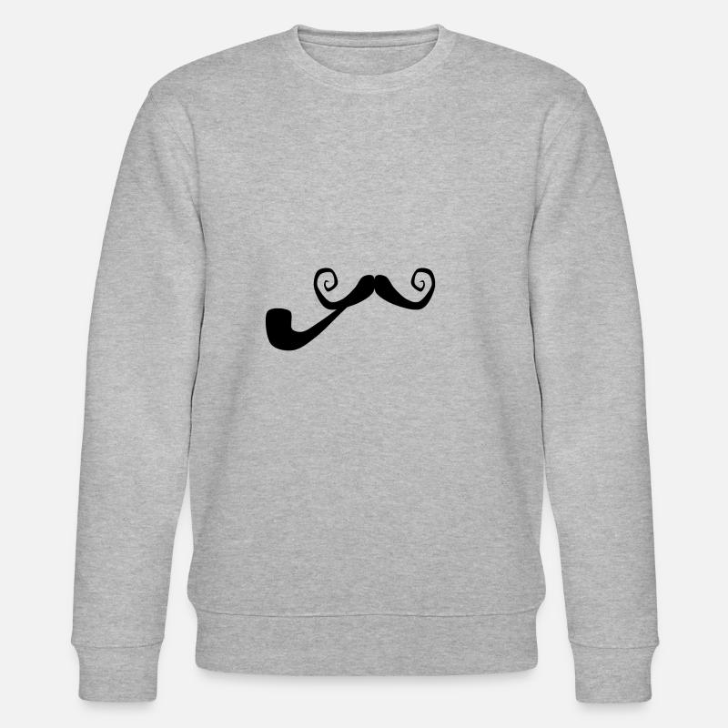 Bart mit Pfeife - Stanley/Stella Unisex Bio-Sweatshirt CHANGER - Grau meliert