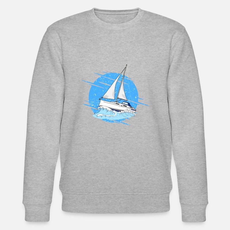 Segelboot - Stanley/Stella Unisex Bio-Sweatshirt CHANGER  - Grau meliert