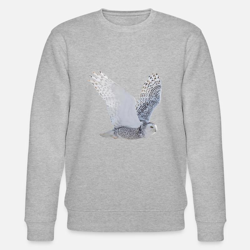 Weisse Eule - Stanley/Stella Unisex Bio-Sweatshirt CHANGER  - Grau meliert