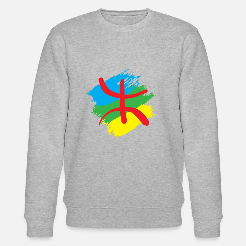 Stilisierte Amazigh-Flagge - Stanley/Stella Unisex Bio-Sweatshirt CHANGER  - Grau meliert