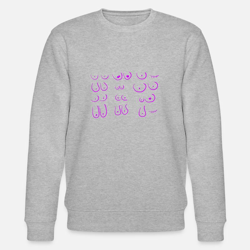 seins octobre rose - Sweat bio CHANGER Stanley/Stella Unisexe - gris chiné