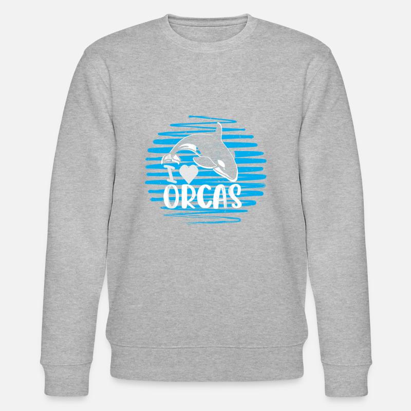 Orcas sind mein Geisttier - Stanley/Stella Unisex Bio-Sweatshirt CHANGER  - Grau meliert