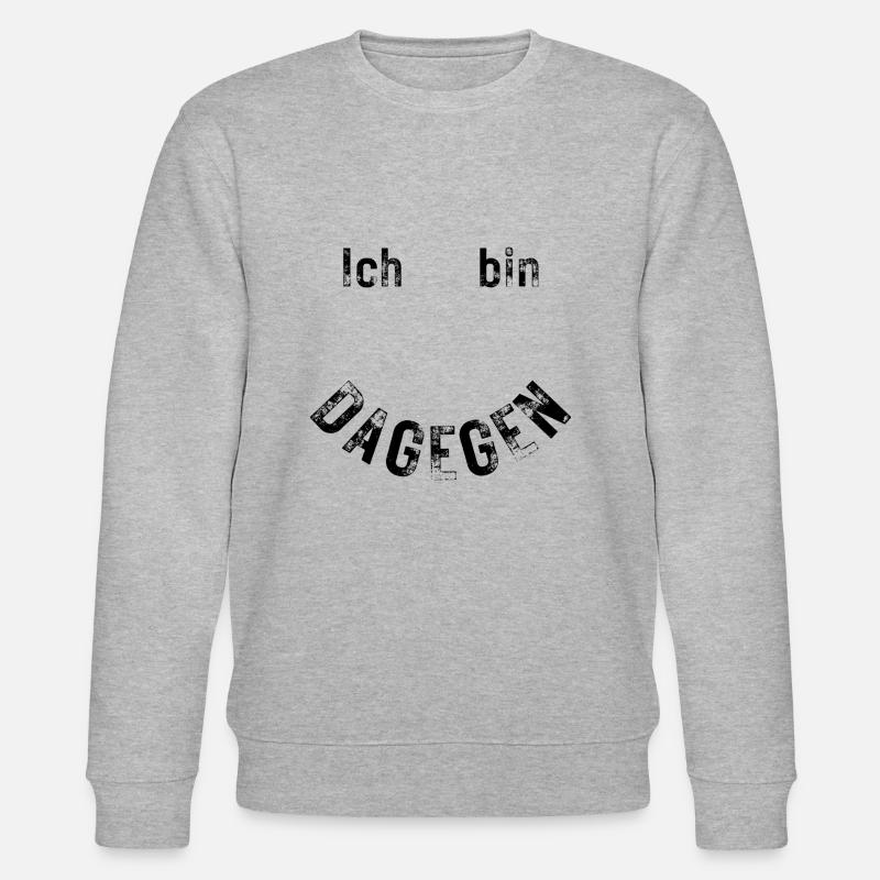 Ich bin dagegen - Stanley/Stella Unisex Bio-Sweatshirt CHANGER  - Grau meliert