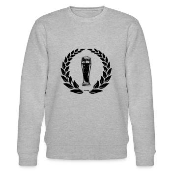 bier kranz - Stanley/Stella Unisex Bio-Sweatshirt CHANGER  - Grau meliert - Vorne - Nik (191cm) & Marisol (170cm)