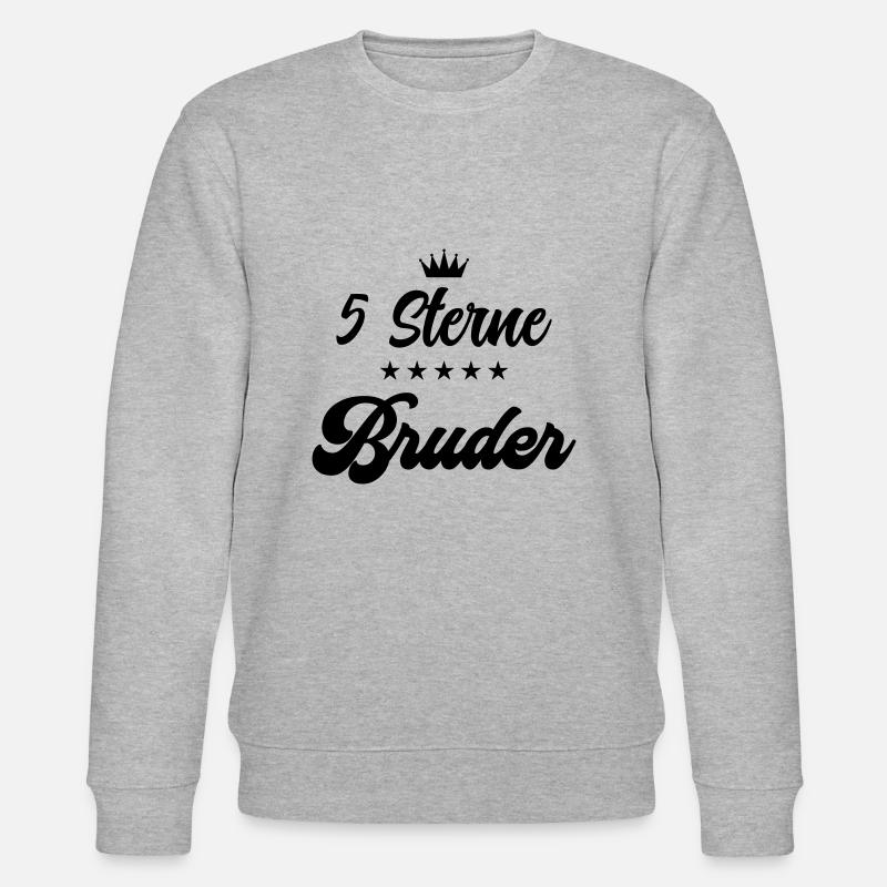 5 sterne bruder - Stanley/Stella Unisex Bio-Sweatshirt CHANGER  - Grau meliert