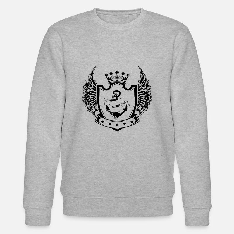 Anker Wappen - Stanley/Stella Unisex Bio-Sweatshirt CHANGER - Grau meliert