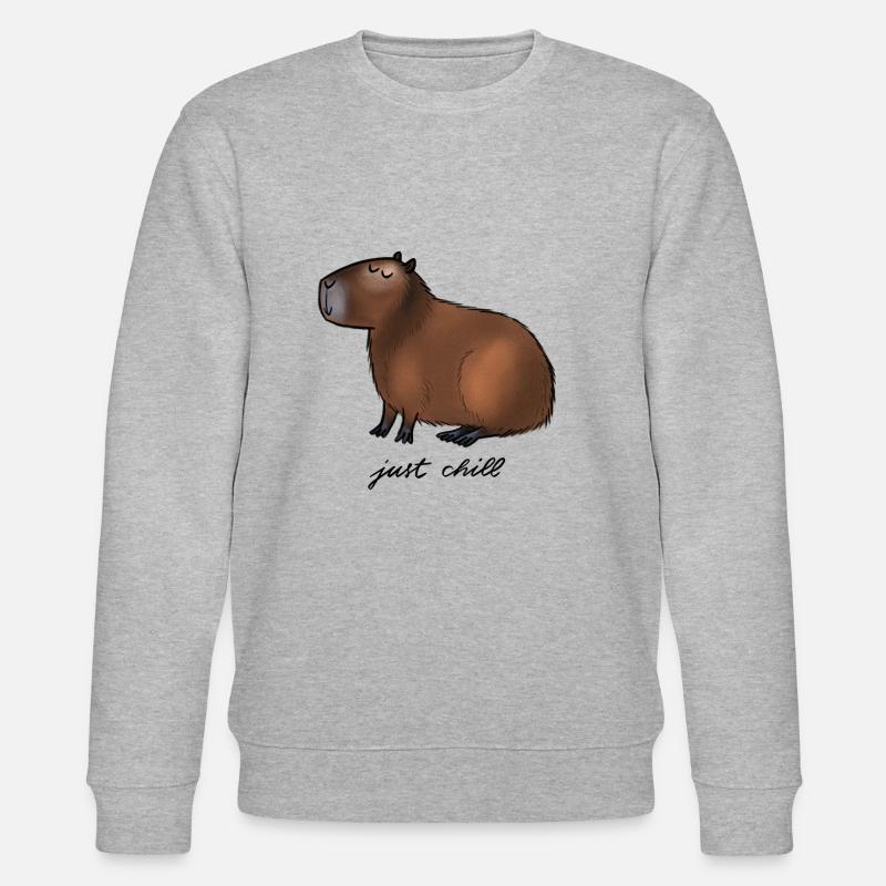 Capybara - just chill - Stanley/Stella Unisex Bio-Sweatshirt CHANGER  - Grau meliert
