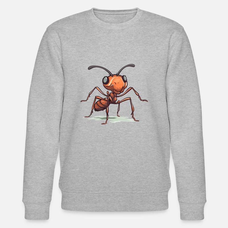 Ibi die Ameise - Stanley/Stella Unisex Bio-Sweatshirt CHANGER  - Grau meliert