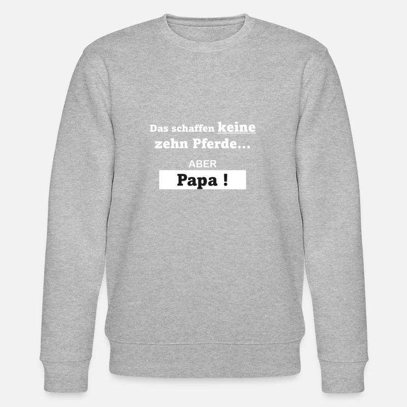 Nur Papa schaft das! - Stanley/Stella Unisex Bio-Sweatshirt CHANGER  - Grau meliert