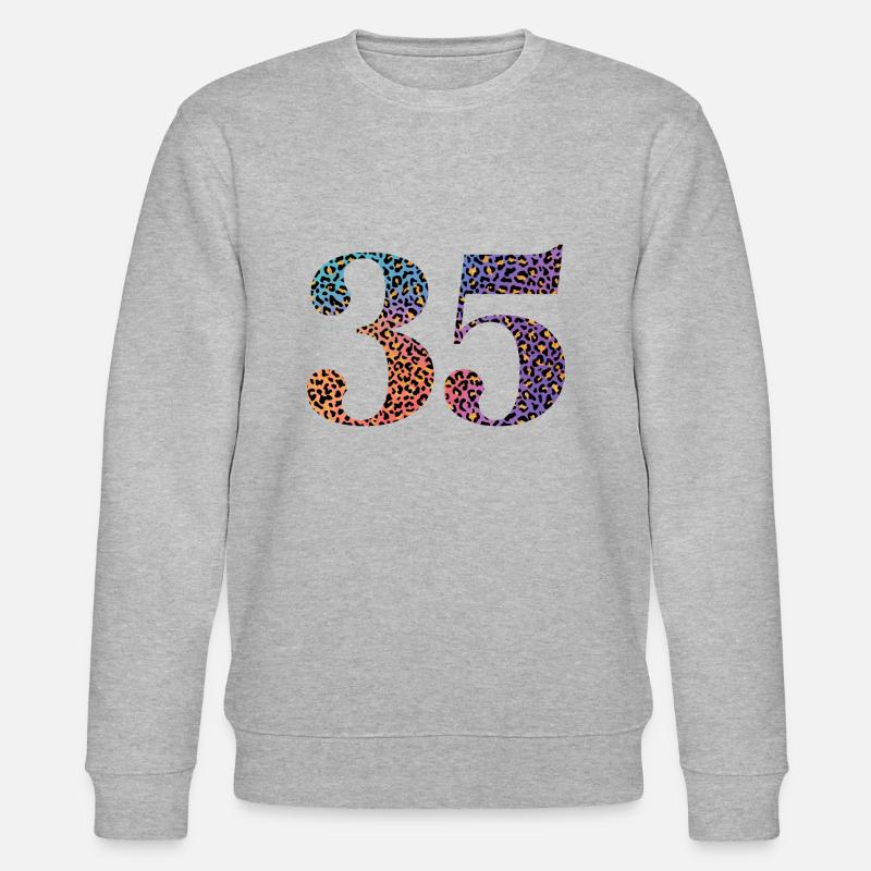 35e anniversaire léopard - Sweat bio CHANGER Stanley/Stella Unisexe - gris chiné