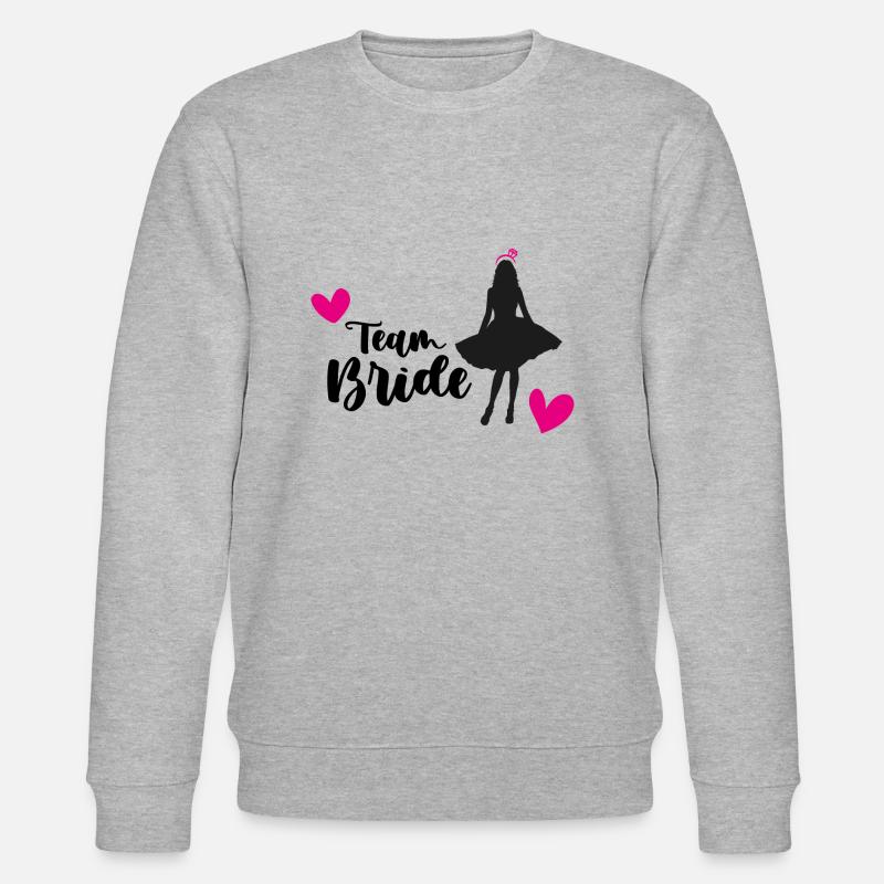 Team Bride, Bride Crew - Stanley/Stella Unisex Bio-Sweatshirt CHANGER  - Grau meliert