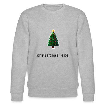 Pixel Christmas - Stanley/Stella Unisex Bio-Sweatshirt CHANGER  - Grau meliert - Vorne - Nik (191cm) & Marisol (170cm)