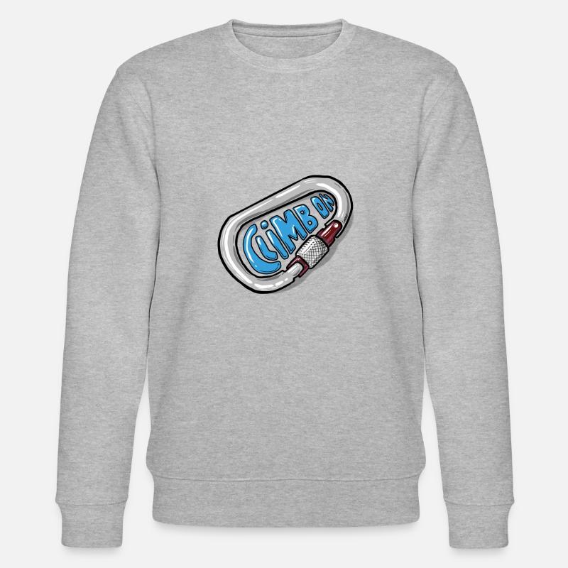 Climb On - Kletter Karabiner - Stanley/Stella Unisex Bio-Sweatshirt CHANGER  - Grau meliert
