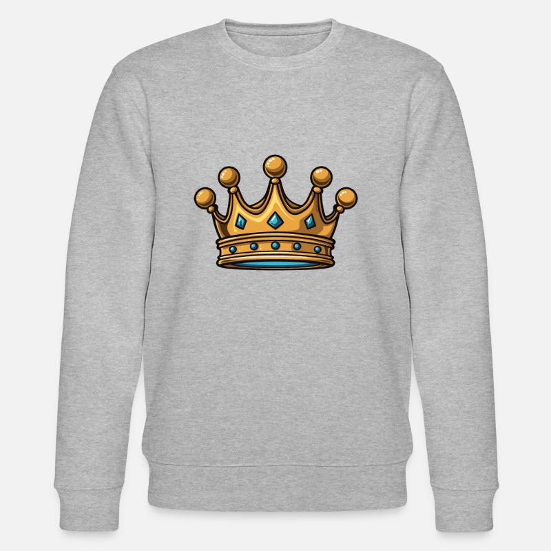 Krone Symbol - Stanley/Stella Unisex Bio-Sweatshirt CHANGER  - Grau meliert