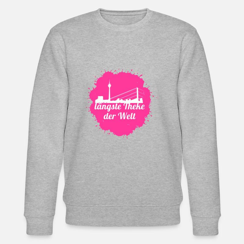 Düsseldorf, skyline, le plus long bar du monde - Sweat bio CHANGER Stanley/Stella Unisexe - gris chiné