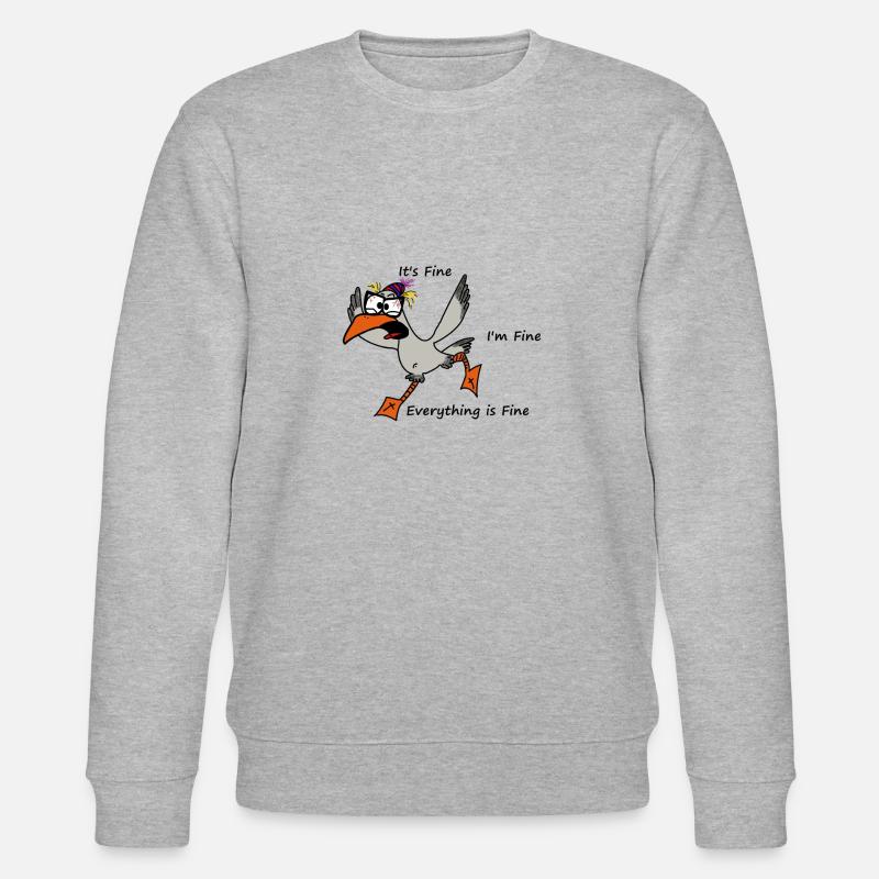 verrückte Möwe - Stanley/Stella Unisex Bio-Sweatshirt CHANGER  - Grau meliert