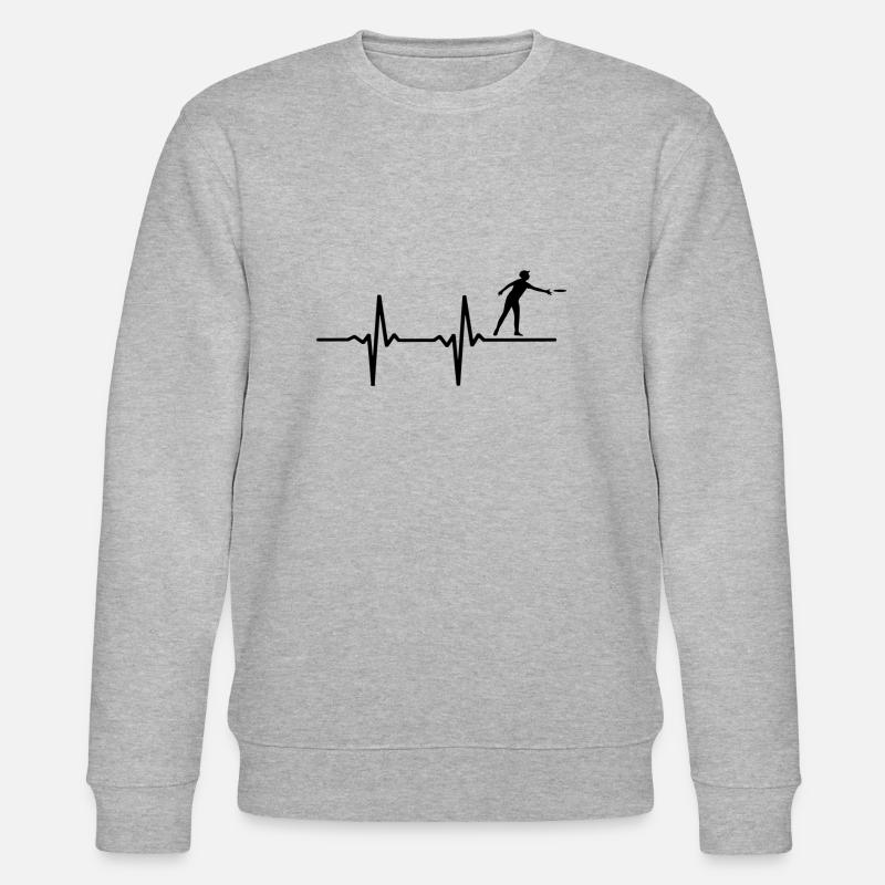 Frisbee Herzfrequenz - Stanley/Stella Unisex Bio-Sweatshirt CHANGER  - Grau meliert