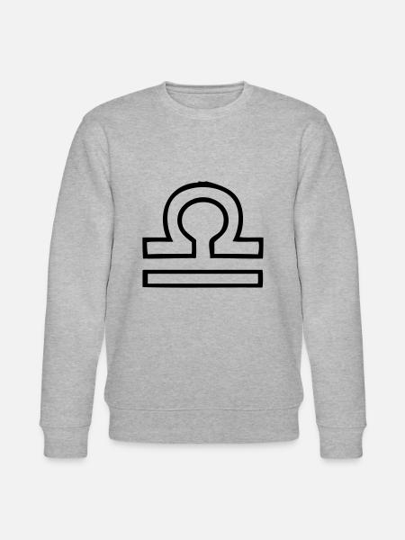 Waage Sternzeichen - Stanley/Stella Unisex Bio-Sweatshirt CHANGER  - Grau meliert