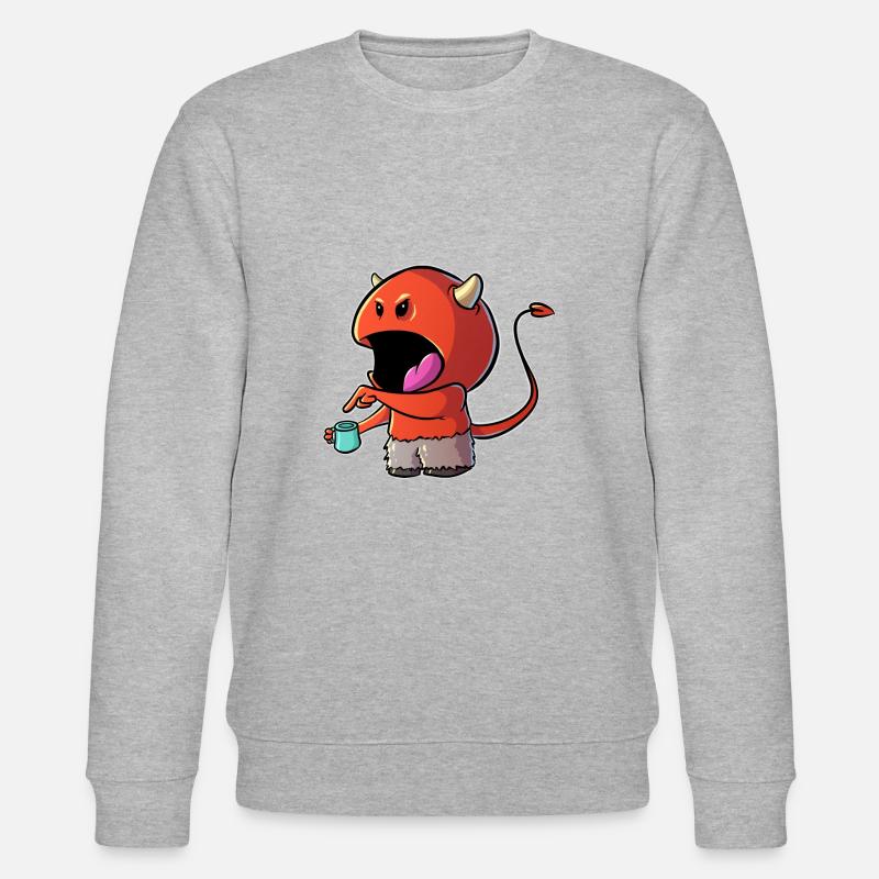 Coffee Devil - Kaffee Teufelchen - Stanley/Stella CHANGER Unisex Organic Sweatshirt - heather grey