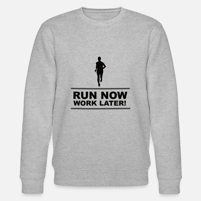 Laufen Joggen Arbeit Geschenk - Stanley/Stella Unisex Bio-Sweatshirt CHANGER  - Grau meliert