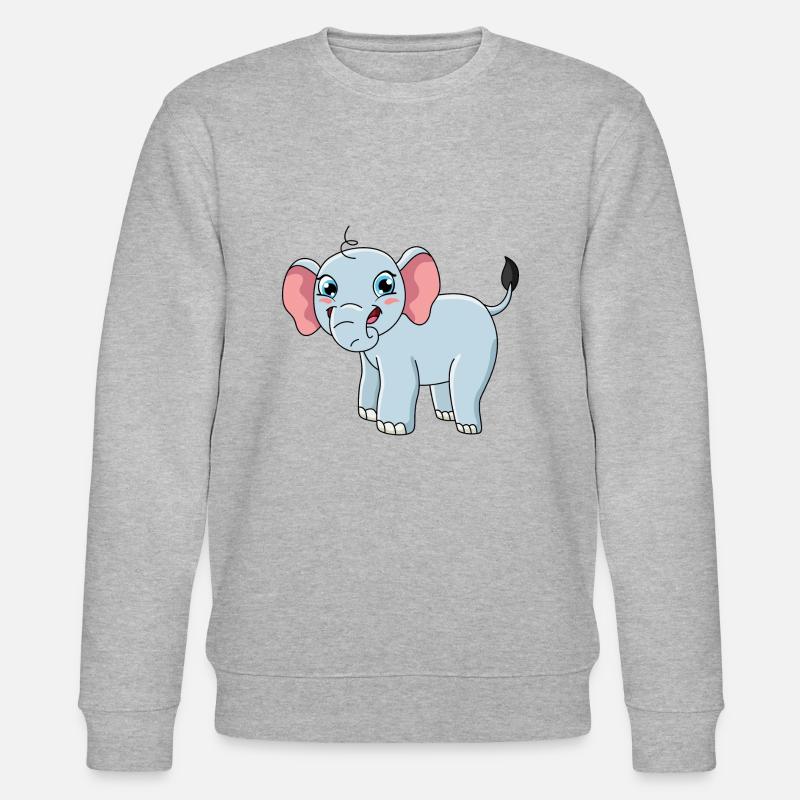 Elefant - Stanley/Stella Unisex Bio-Sweatshirt CHANGER  - Grau meliert