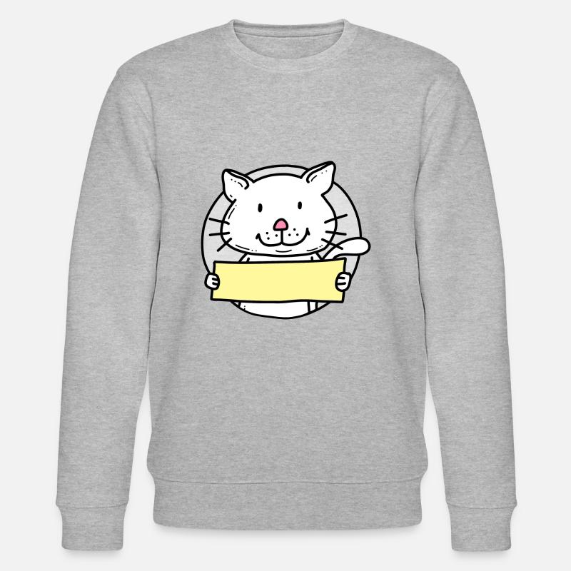 Chat / Chat avec bouclier - Sweat bio CHANGER Stanley/Stella Unisexe - gris chiné