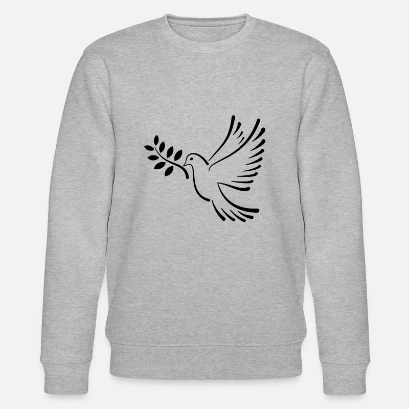 Friedenstaube - Stanley/Stella Unisex Bio-Sweatshirt CHANGER  - Grau meliert