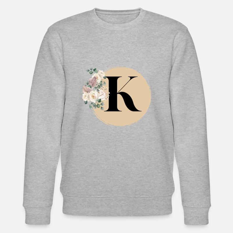 Buchstabe K - Stanley/Stella Unisex Bio-Sweatshirt CHANGER  - Grau meliert
