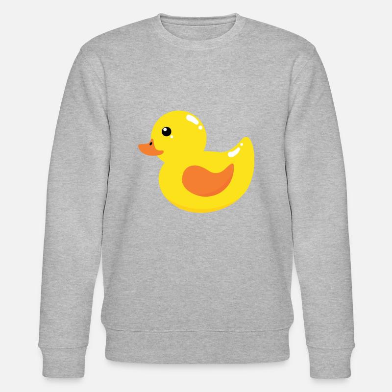 Canard jaune couinant - Sweat bio CHANGER Stanley/Stella Unisexe - gris chiné