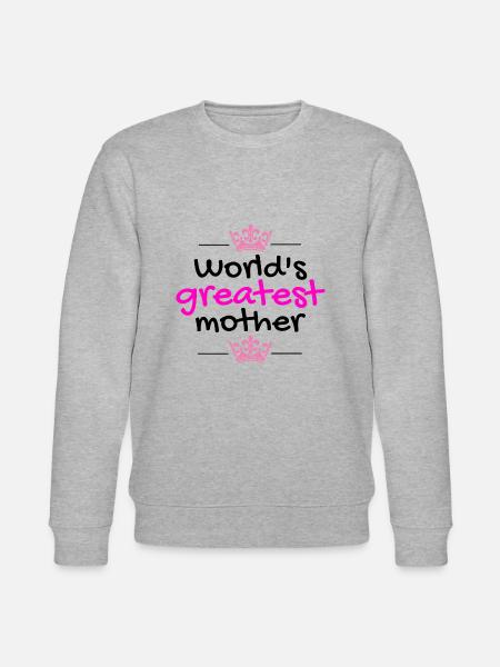 world's greatest mother!! - Stanley/Stella CHANGER Unisex Organic Sweatshirt - heather grey