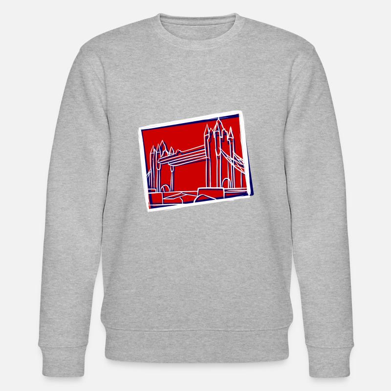 Tower Bridge Illustration - Sweat bio CHANGER Stanley/Stella Unisexe - gris chiné