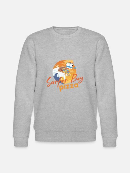 Surfer Boy Pizza - De Pizza Bezorger Surfer - Stanley/Stella Uniseks bio-sweatshirt CHANGER  - grijs gemêleerd