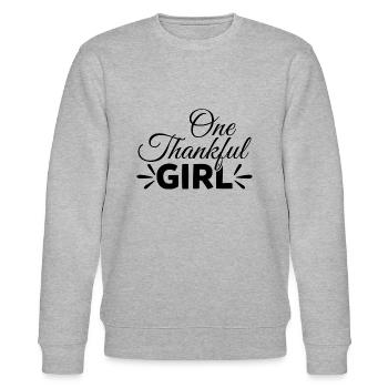One thankful Girl - Stanley/Stella Unisex Bio-Sweatshirt CHANGER  - Grau meliert - Vorne - Nik (191cm) & Marisol (170cm)
