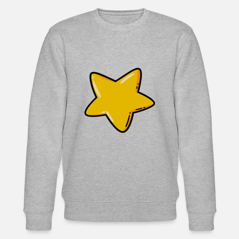 Stern in gelb/gold! - Stanley/Stella Unisex Bio-Sweatshirt CHANGER  - Grau meliert