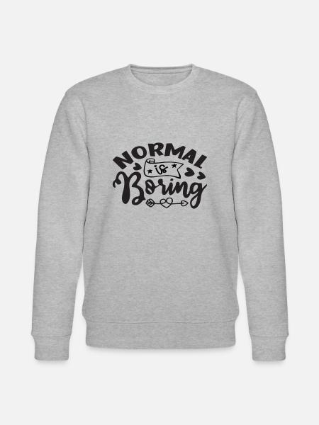 Normal is Boring - Stanley/Stella Unisex Bio-Sweatshirt CHANGER - Grau meliert
