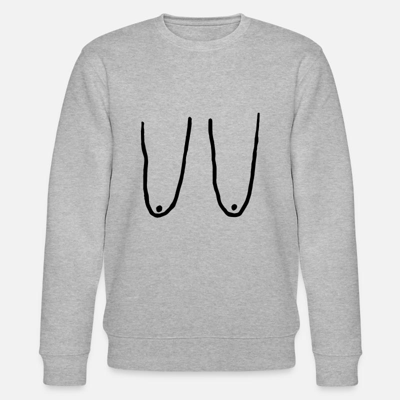 Brüste, Brüste, Brust - Stanley/Stella Unisex Bio-Sweatshirt CHANGER  - Grau meliert