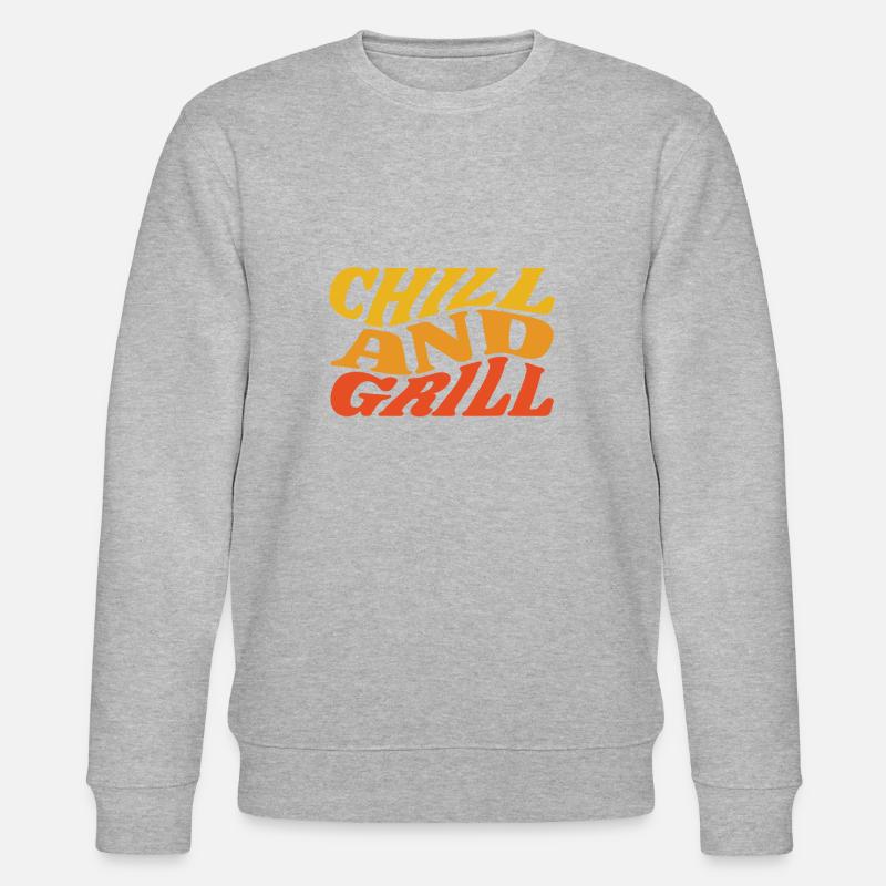 chill and grill - Stanley/Stella Unisex Bio-Sweatshirt CHANGER  - Grau meliert