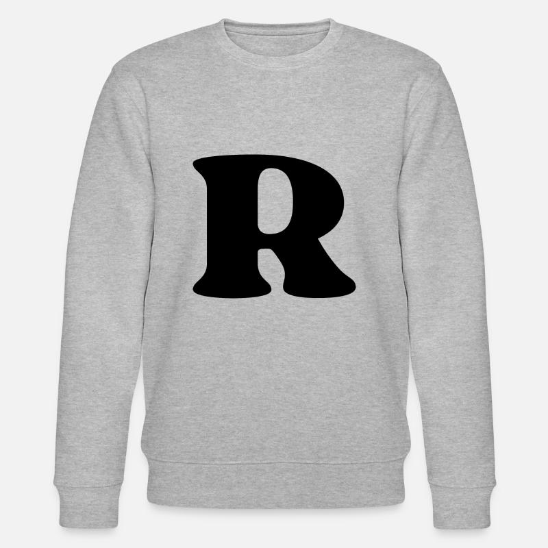 Letter r - Stanley/Stella CHANGER Unisex Organic Sweatshirt - heather grey