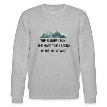More time in the mountains! - Stanley/Stella CHANGER Unisex Organic Sweatshirt - heather grey - Front - Nik (191cm) & Marisol (170cm)
