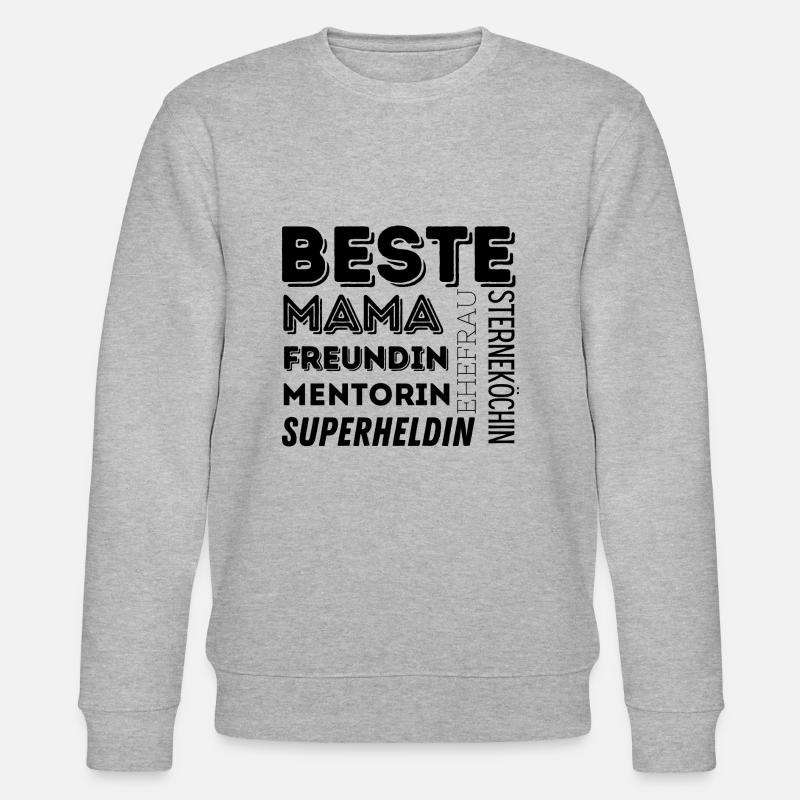 Beste Mama - Stanley/Stella Unisex Bio-Sweatshirt CHANGER  - Grau meliert