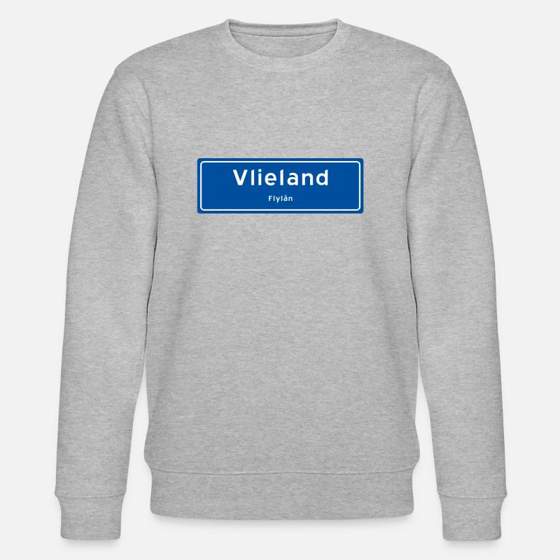 Ortsschild Vlieland - Stanley/Stella Unisex Bio-Sweatshirt CHANGER  - Grau meliert