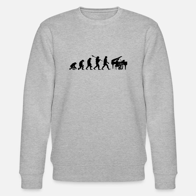 Evolution Pianiste - Sweat bio CHANGER Stanley/Stella Unisexe - gris chiné