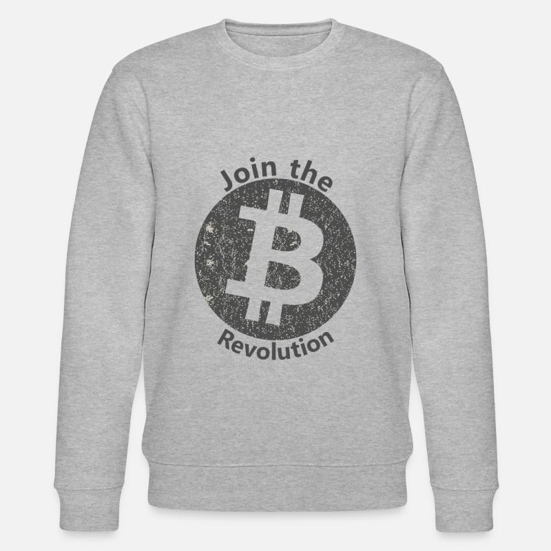 Die Bitcoin Revolte - Stanley/Stella Unisex Bio-Sweatshirt CHANGER  - Grau meliert