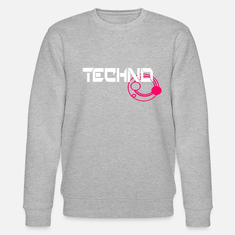 Techno Music Music Patch Design - Sweat bio CHANGER Stanley/Stella Unisexe - gris chiné