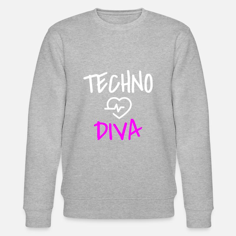 Techno Love Techno Passion - Sweat bio CHANGER Stanley/Stella Unisexe - gris chiné