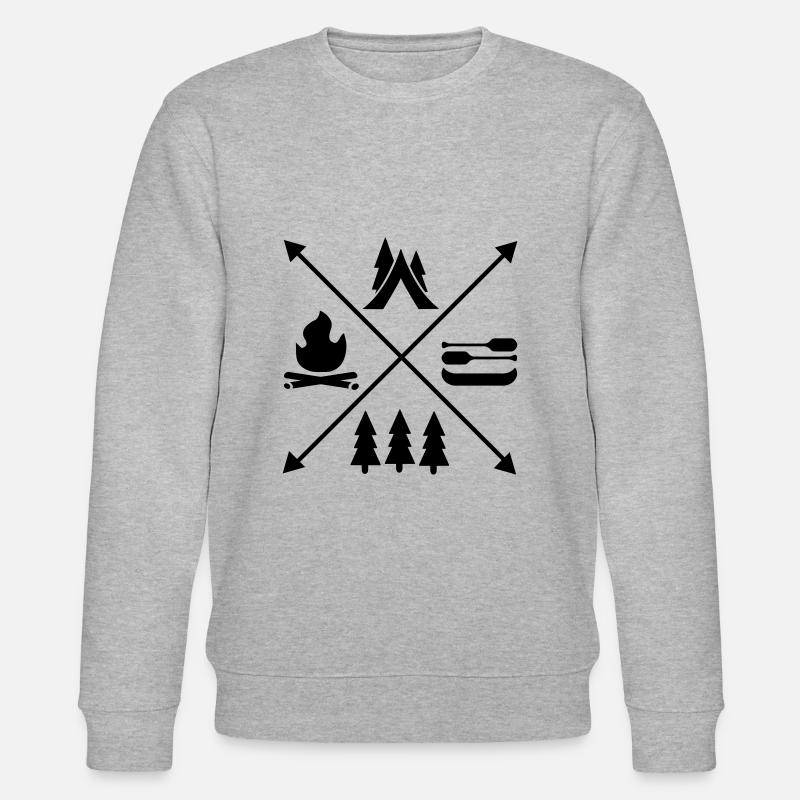 Camping - Stanley/Stella Unisex Bio-Sweatshirt CHANGER  - Grau meliert