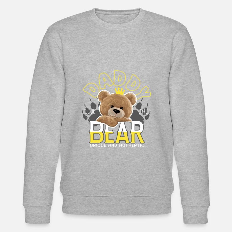Papa daddy bear dad cool - Sweat bio CHANGER Stanley/Stella Unisexe - gris chiné