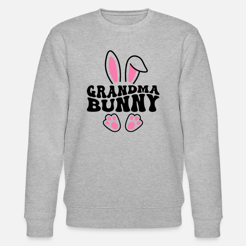 Grand-mère Lapin - Sweat bio CHANGER Stanley/Stella Unisexe - gris chiné