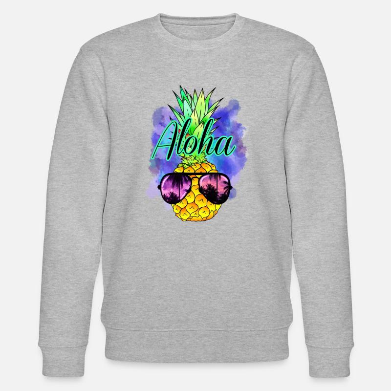 Aloha Ananas - Stanley/Stella Unisex Bio-Sweatshirt CHANGER  - Grau meliert