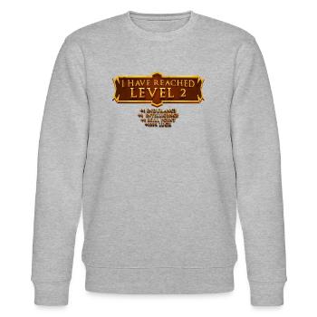 I have reached level 2 rpg online gaming 2nd - Stanley/Stella CHANGER Unisex Organic Sweatshirt - heather grey - Front - Nik (191cm) & Marisol (170cm)